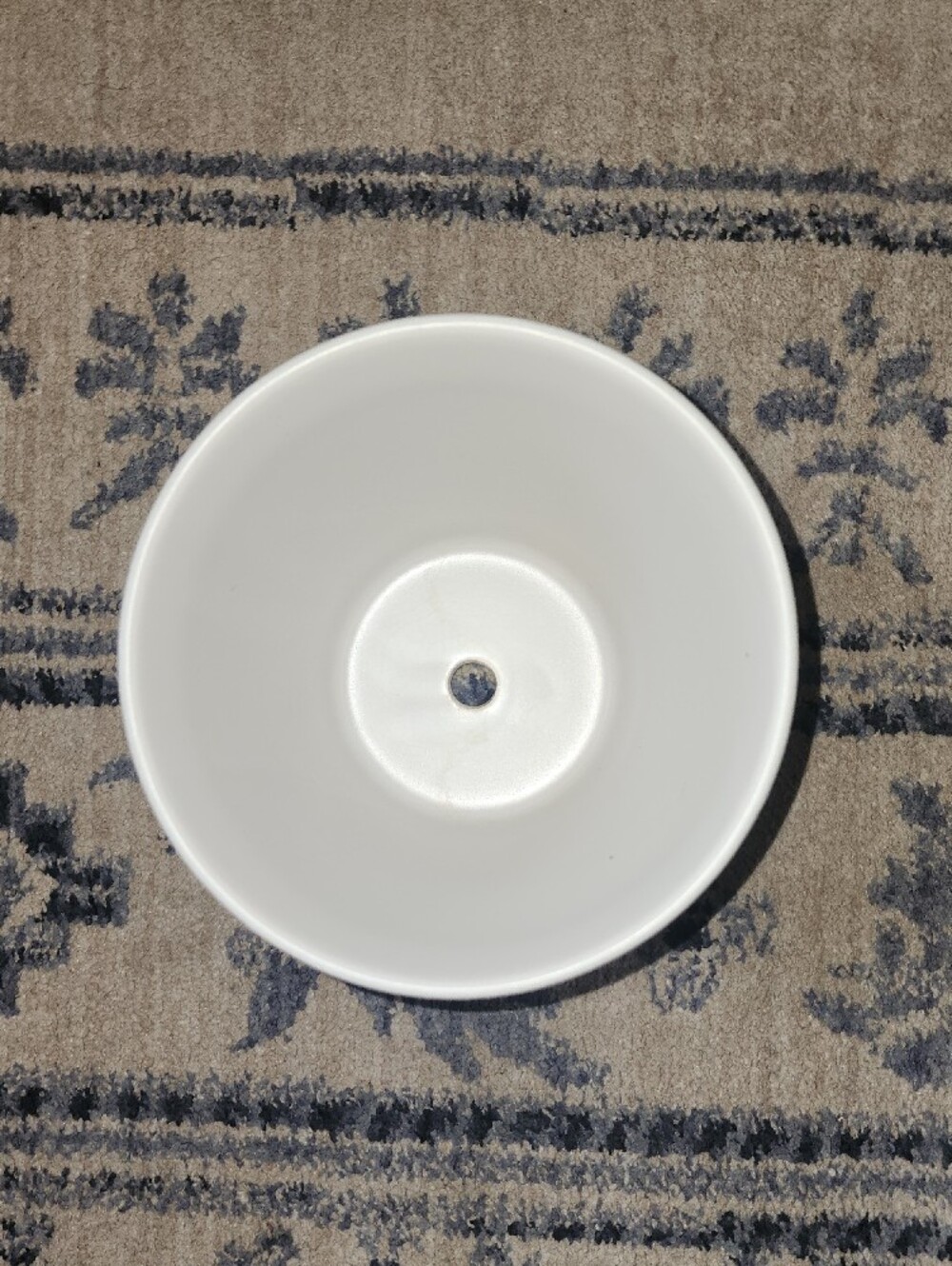 Mainstays White Ceramic Vase with Black Floral Design - Picture 2 of 7